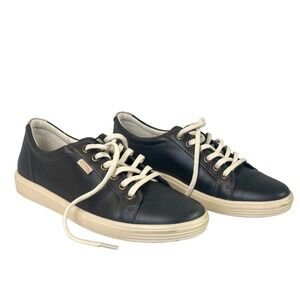 Ecco Women's Soft Leather Sneakers‎ Casual Lace-Up Shoes, Size 6.5 US (37EU)